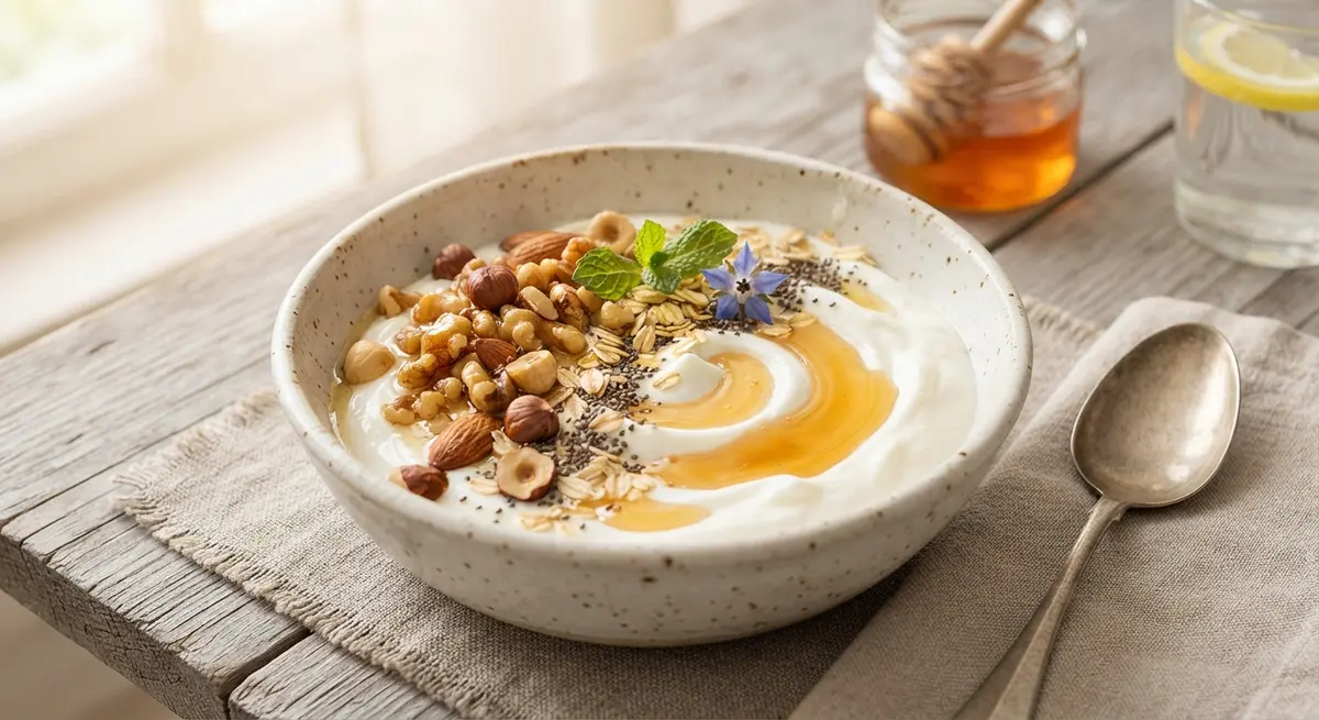Greek Yogurt Bowl with Nuts & Honey